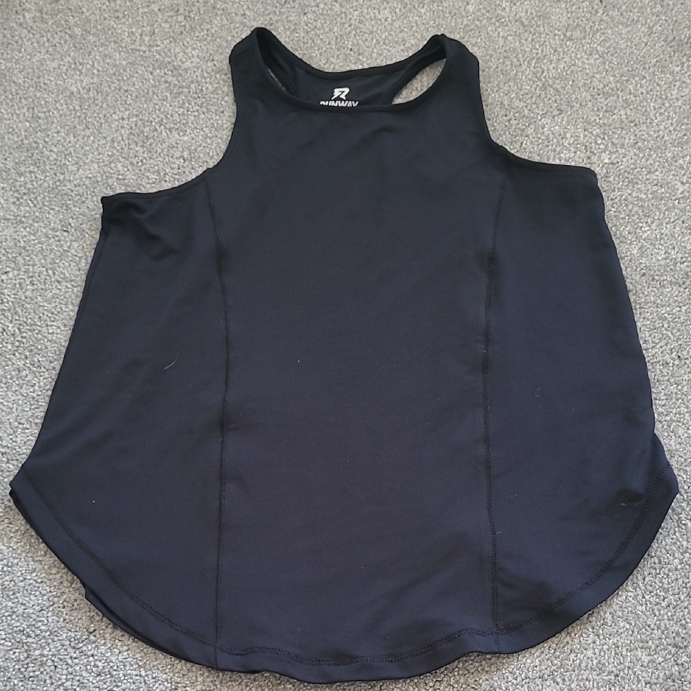 Black Tank Top Scoop Neck Athletic Wear